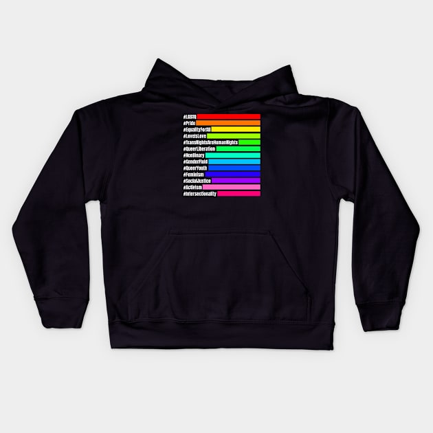 All LGBT# Kids Hoodie by DreamingWhimsy